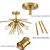 Mid Century Modern Ceiling Light Brass Sputnik Chandeliers